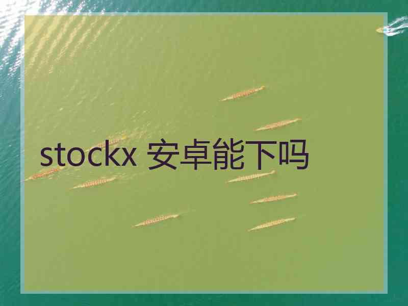 stockx 安卓能下吗 stockx 安卓能下吗