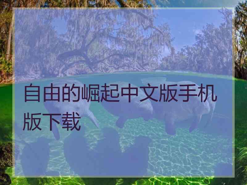 自由的崛起中文版手机版下载 自由的崛起中文版手机版下载