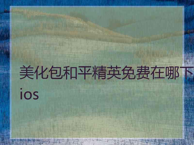 美化包和平精英免费在哪下ios 美化包和平精英免费在哪下ios