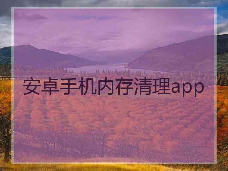 安卓手机内存清理app 安卓手机内存清理app