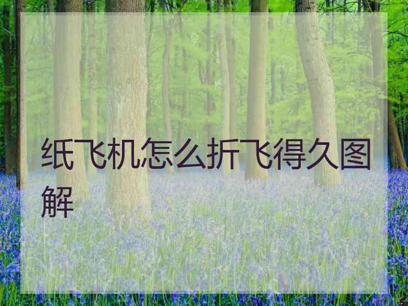 纸飞机怎么折飞得久图解 纸飞机怎么折飞得久图解