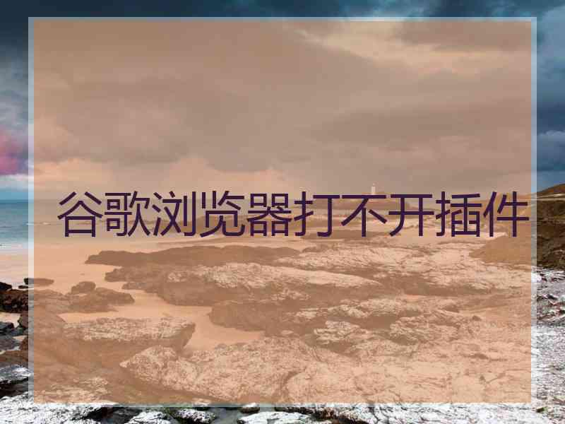 谷歌浏览器打不开插件 谷歌浏览器打不开插件