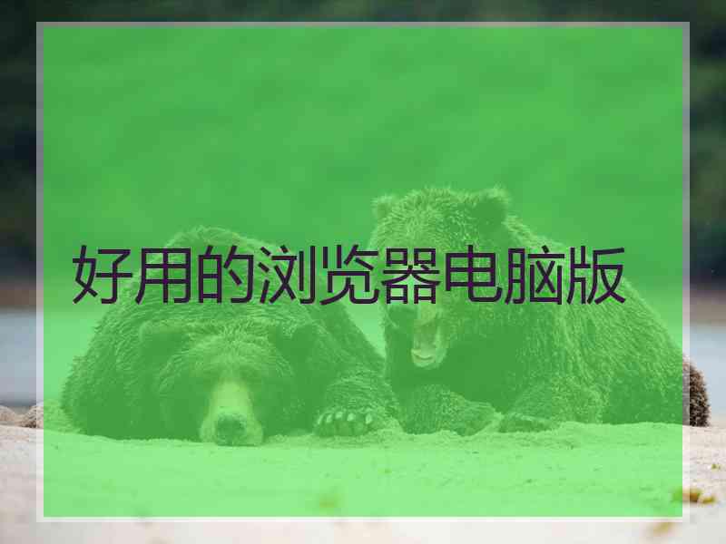 好用的浏览器电脑版 好用的浏览器电脑版