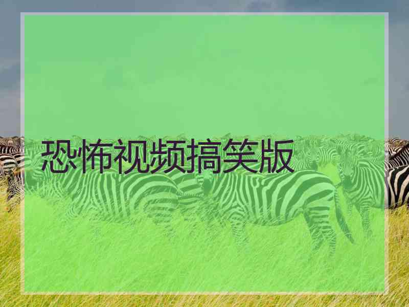 恐怖视频搞笑版 恐怖视频搞笑版