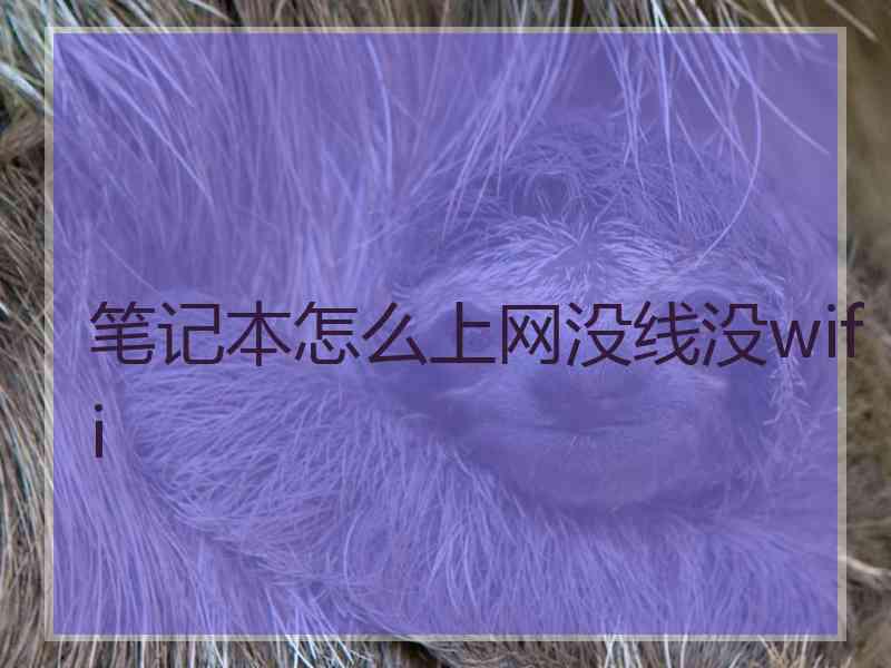 笔记本怎么上网没线没wifi 笔记本怎么上网没线没wifi