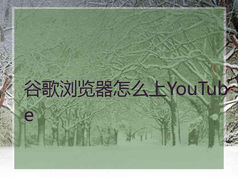 谷歌浏览器怎么上YouTube 谷歌浏览器怎么上YouTube