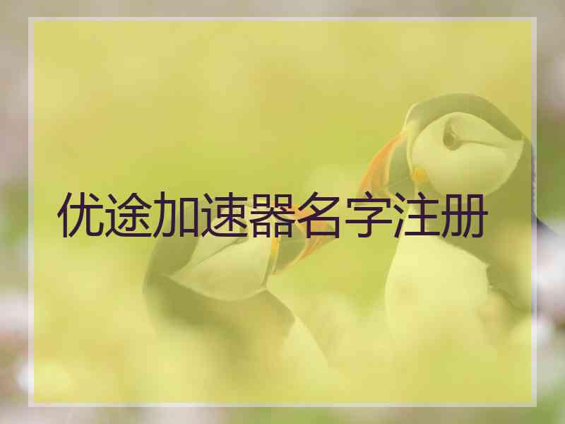 优途加速器名字注册 优途加速器名字注册