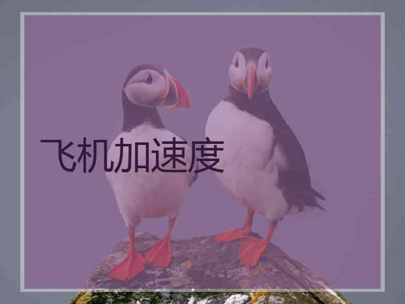 飞机加速度 飞机加速度