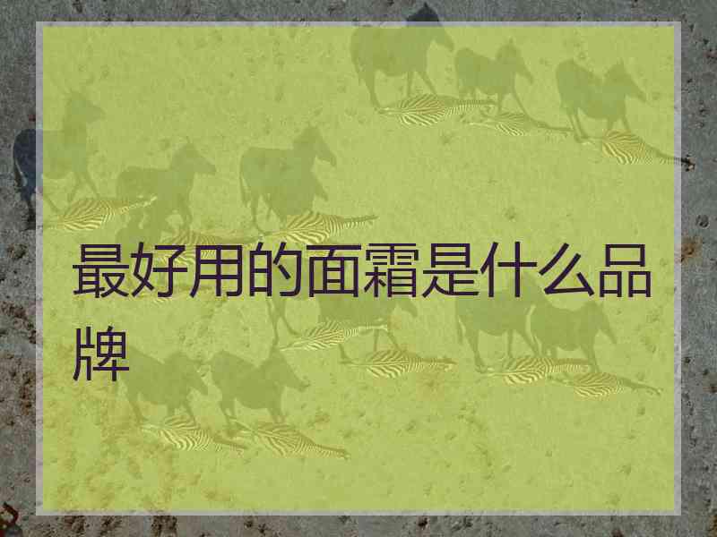 最好用的面霜是什么品牌 最好用的面霜是什么品牌
