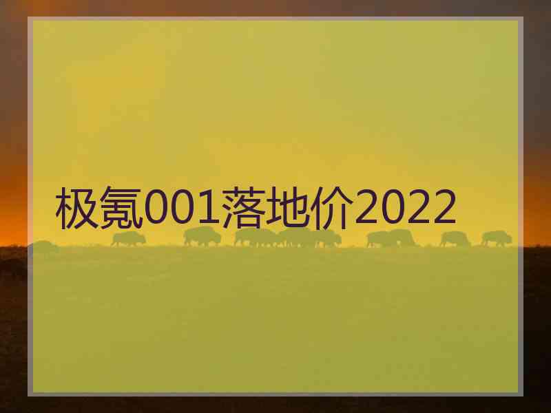 极氪001落地价2022 极氪001落地价2022