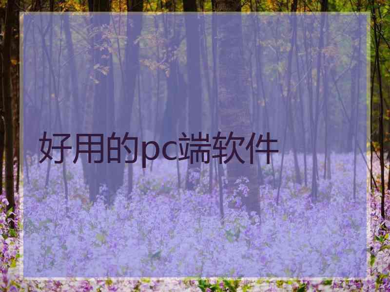 好用的pc端软件 好用的pc端软件
