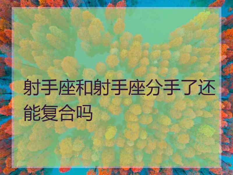 射手座和射手座分手了还能复合吗 射手座和射手座分手了还能复合吗