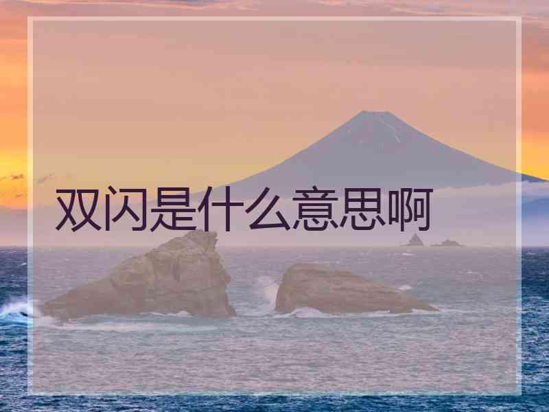 双闪是什么意思啊 双闪是什么意思啊