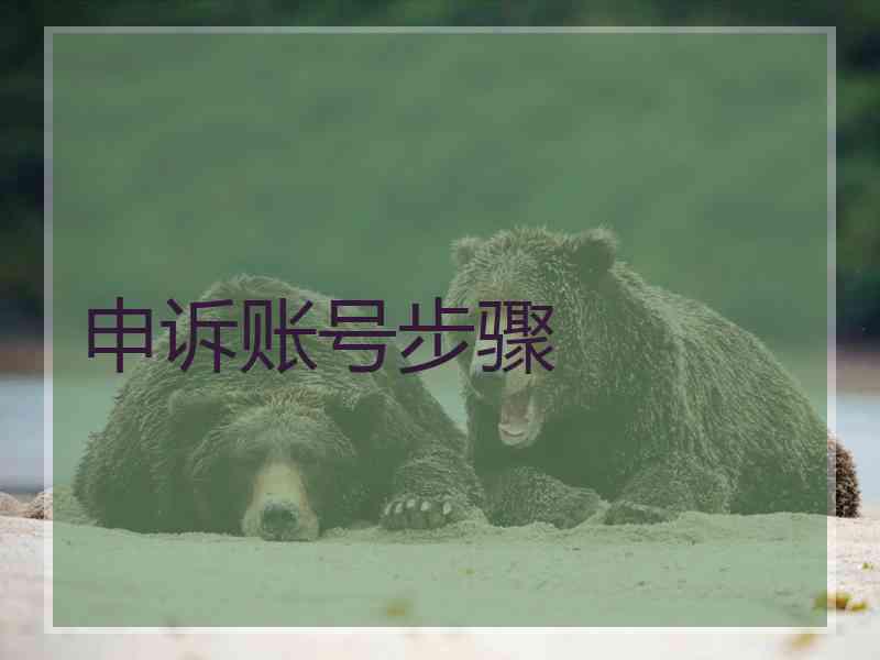 申诉账号步骤 申诉账号步骤