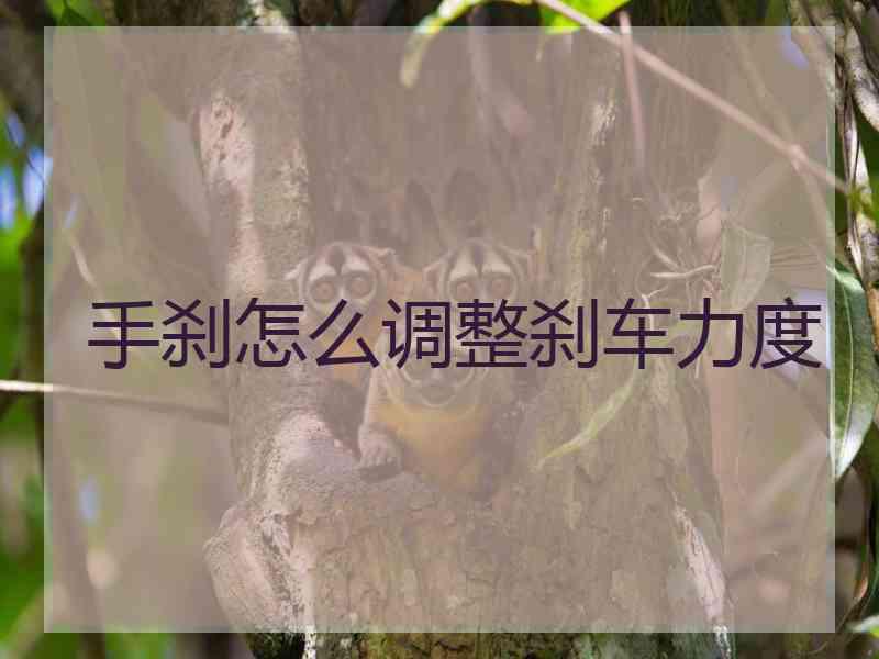 手刹怎么调整刹车力度 手刹怎么调整刹车力度
