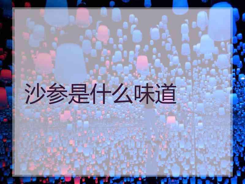 沙参是什么味道 沙参是什么味道