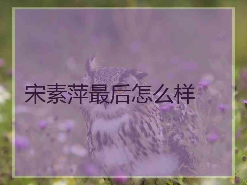 宋素萍最后怎么样 宋素萍最后怎么样