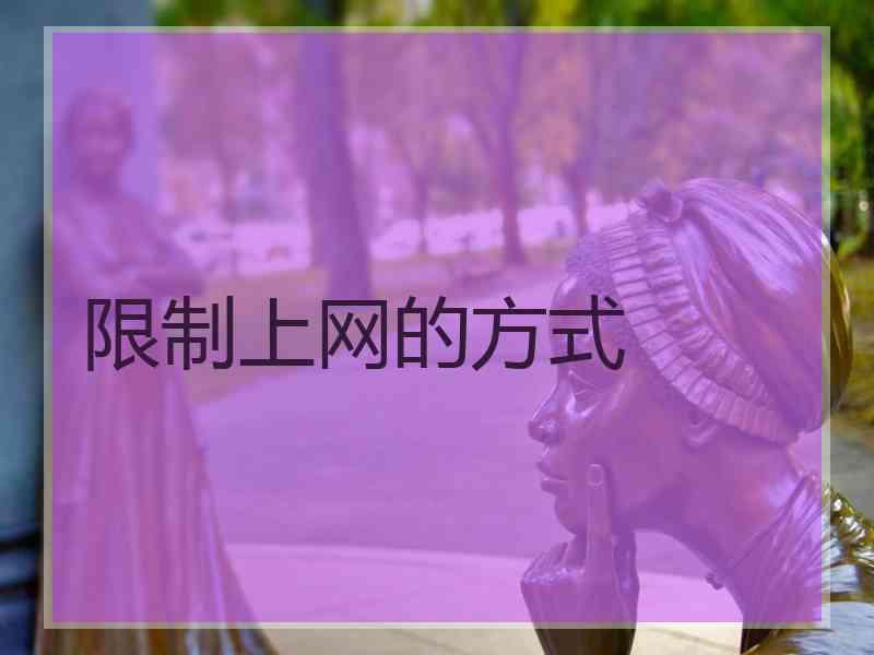 限制上网的方式 限制上网的方式