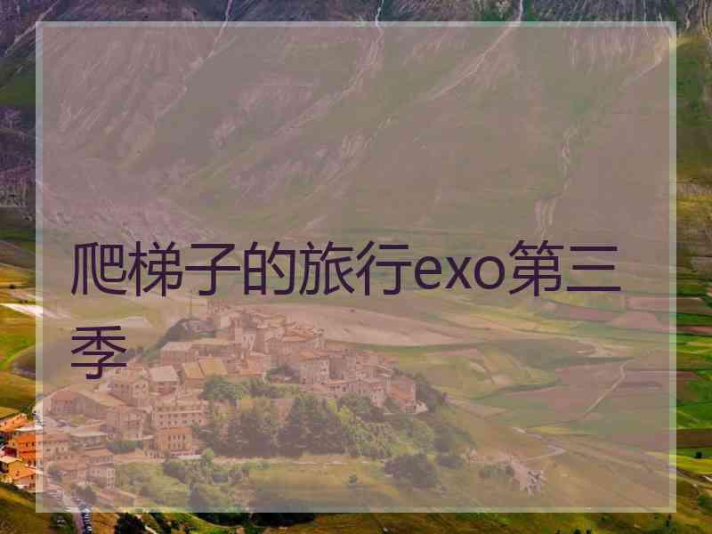 爬梯子的旅行exo第三季 爬梯子的旅行exo第三季