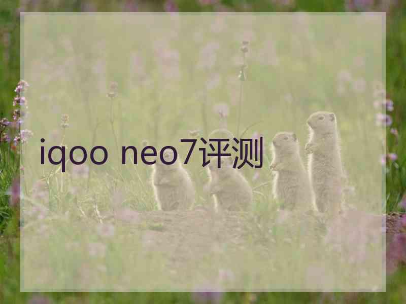 iqoo neo7评测 iqoo neo7评测