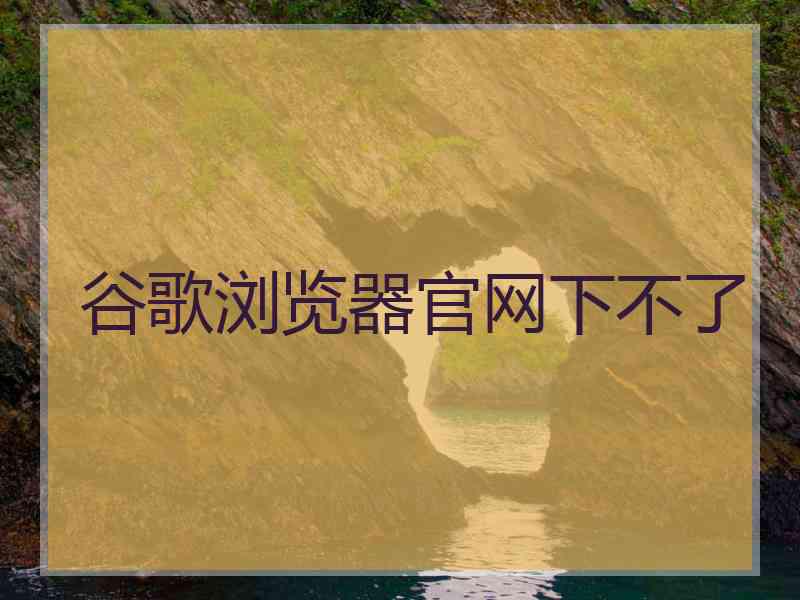 谷歌浏览器官网下不了 谷歌浏览器官网下不了