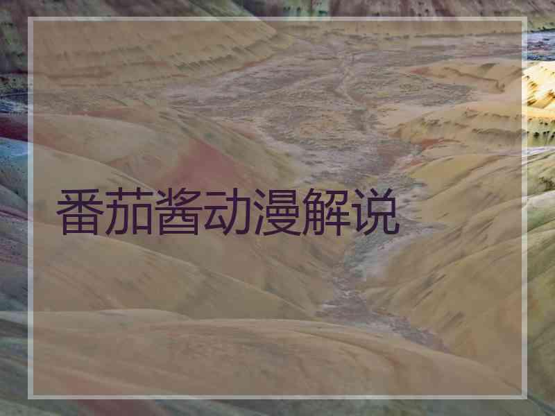 番茄酱动漫解说 番茄酱动漫解说