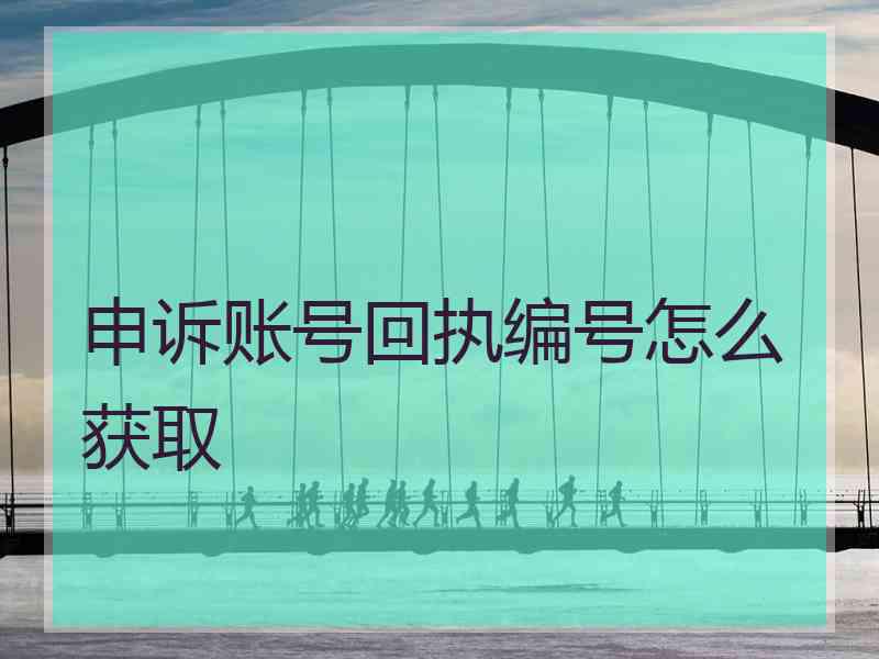 申诉账号回执编号怎么获取 申诉账号回执编号怎么获取