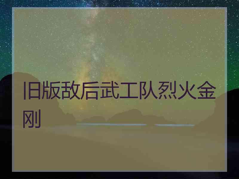 旧版敌后武工队烈火金刚 旧版敌后武工队烈火金刚
