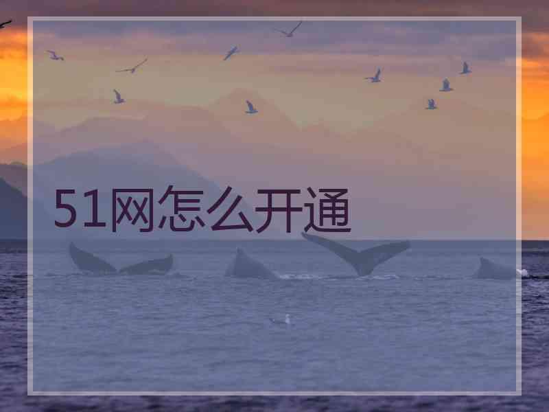 51网怎么开通 51网怎么开通