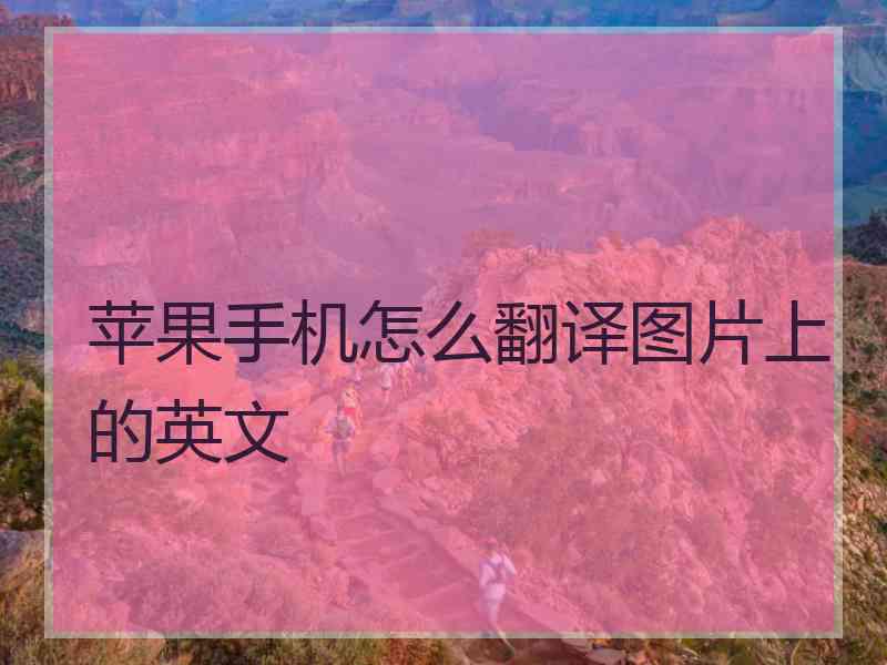 苹果手机怎么翻译图片上的英文 苹果手机怎么翻译图片上的英文
