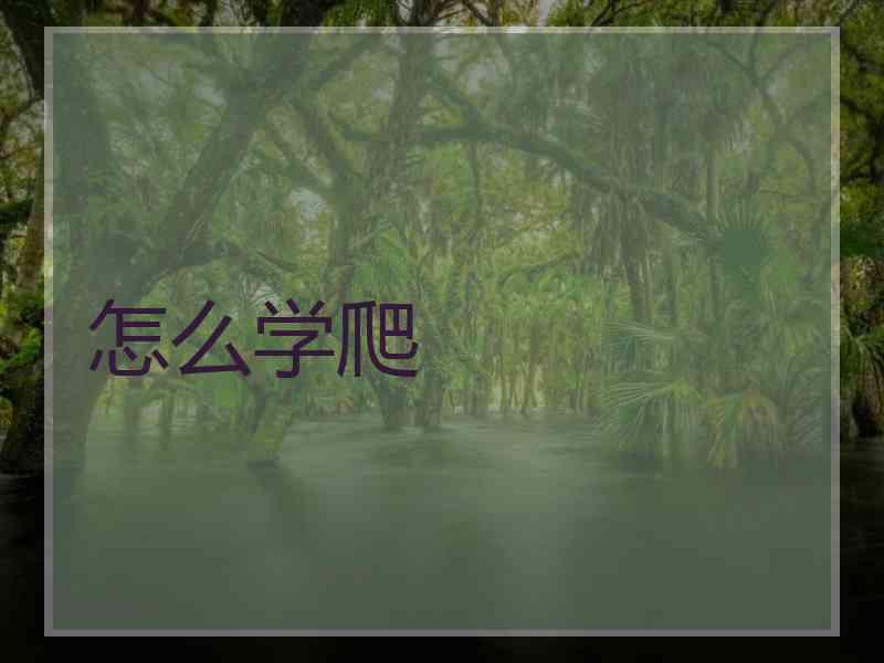 怎么学爬 怎么学爬