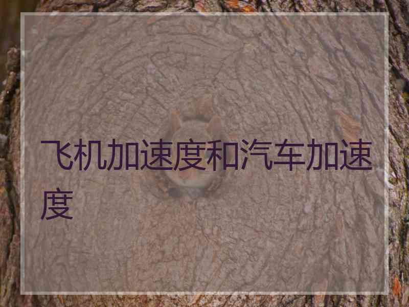 飞机加速度和汽车加速度 飞机加速度和汽车加速度