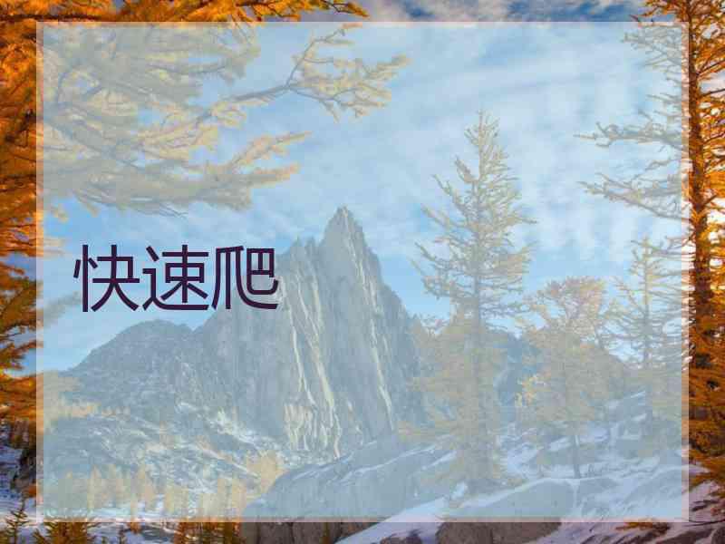 快速爬 快速爬