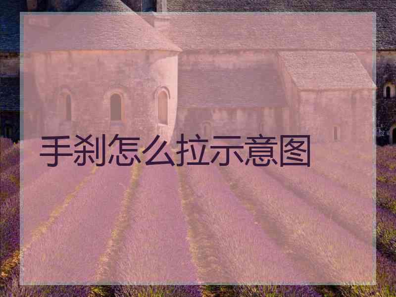 手刹怎么拉示意图 手刹怎么拉示意图