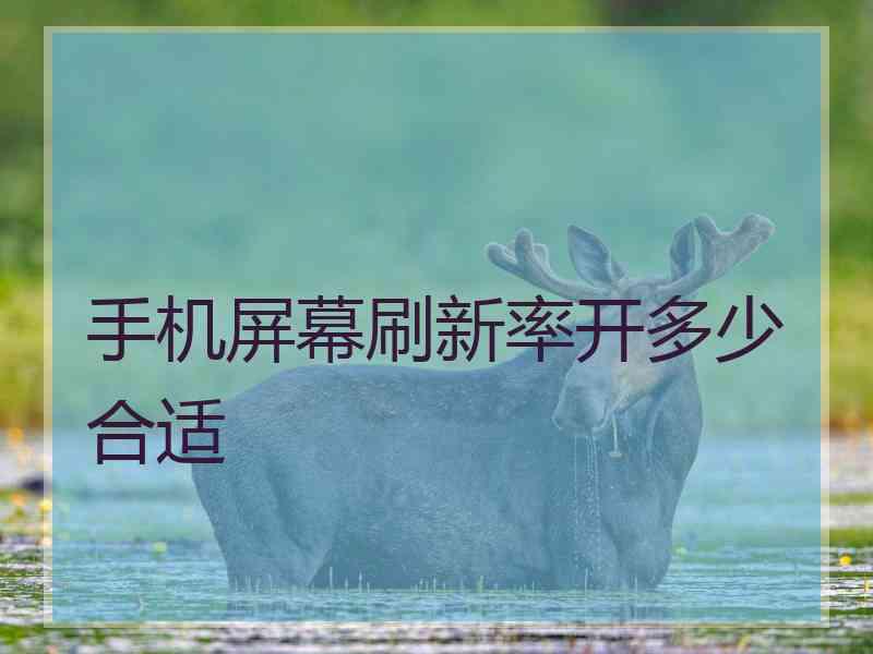 手机屏幕刷新率开多少合适 手机屏幕刷新率开多少合适