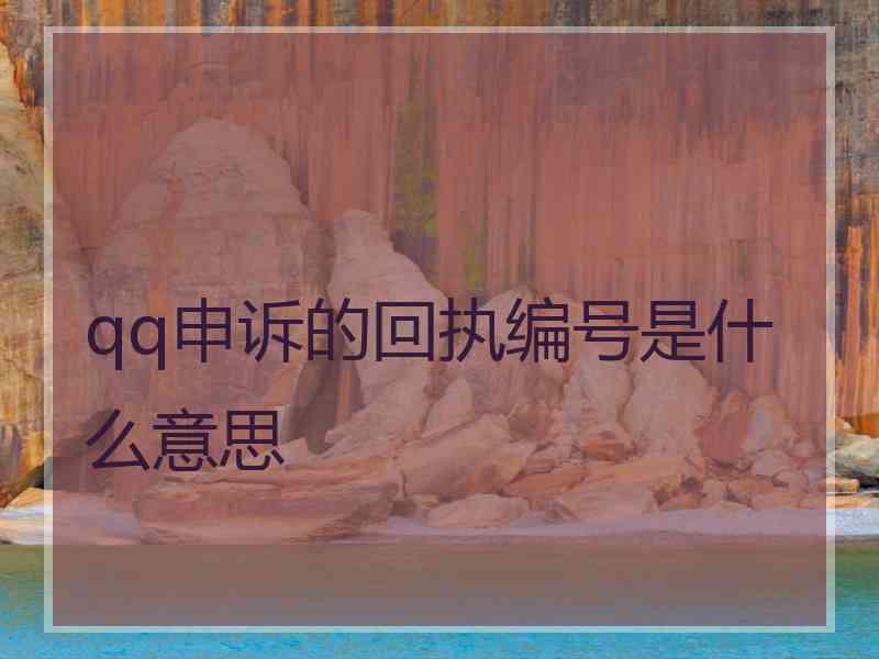 qq申诉的回执编号是什么意思 qq申诉的回执编号是什么意思