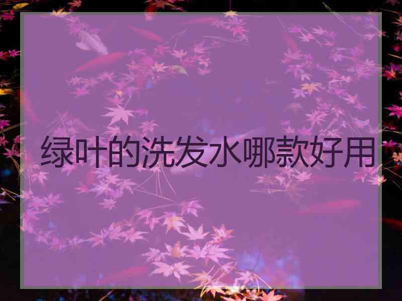 绿叶的洗发水哪款好用 绿叶的洗发水哪款好用