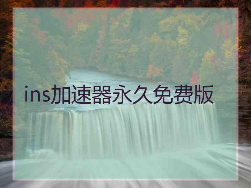 ins加速器永久免费版 ins加速器永久免费版