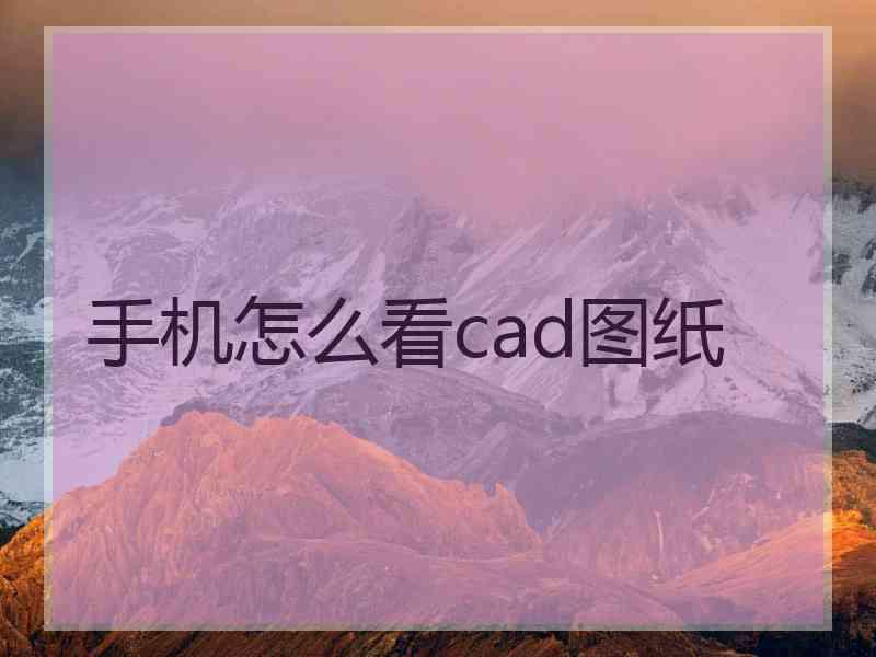 手机怎么看cad图纸 手机怎么看cad图纸