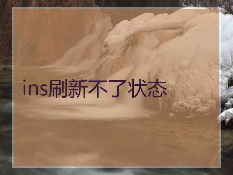 ins刷新不了状态 ins刷新不了状态