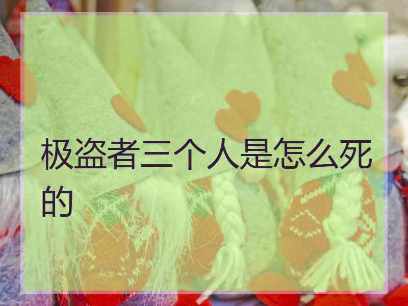 极盗者三个人是怎么死的 极盗者三个人是怎么死的