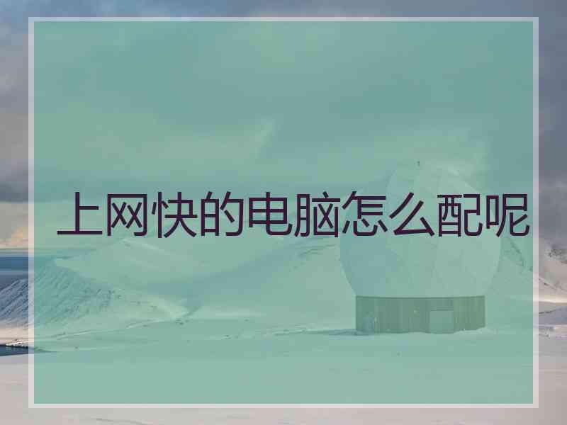 上网快的电脑怎么配呢 上网快的电脑怎么配呢