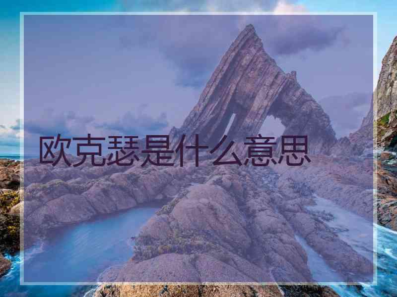 欧克瑟是什么意思 欧克瑟是什么意思