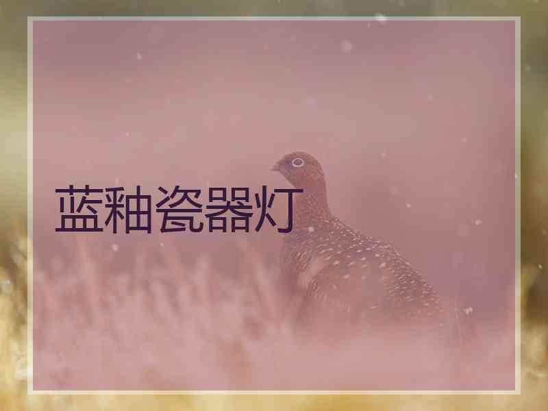 蓝釉瓷器灯 蓝釉瓷器灯