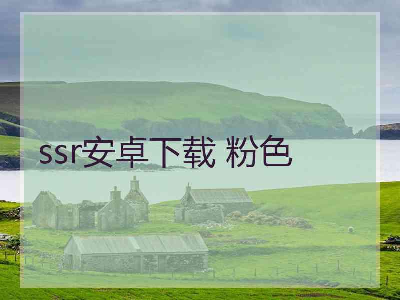 ssr安卓下载 粉色 ssr安卓下载 粉色