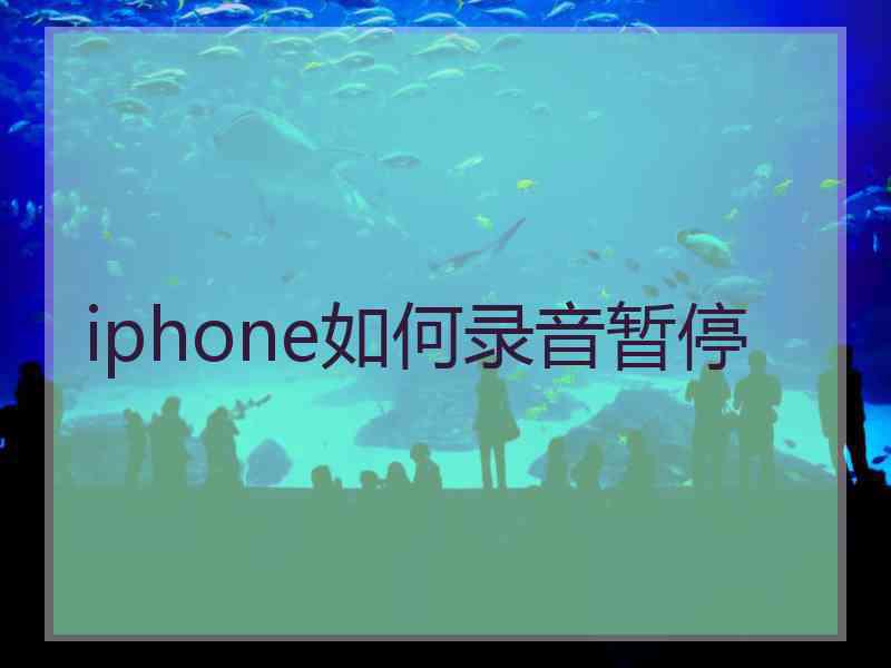 iphone如何录音暂停 iphone如何录音暂停