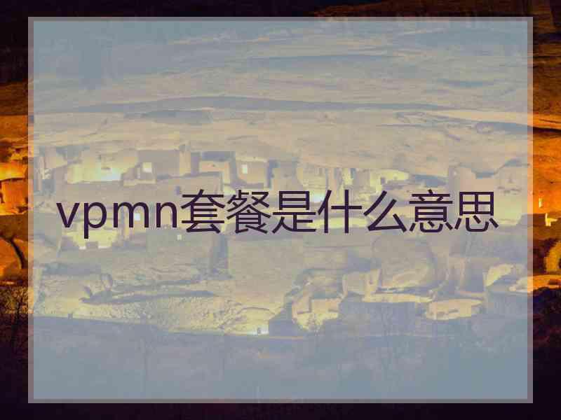 vpmn套餐是什么意思 vpmn套餐是什么意思