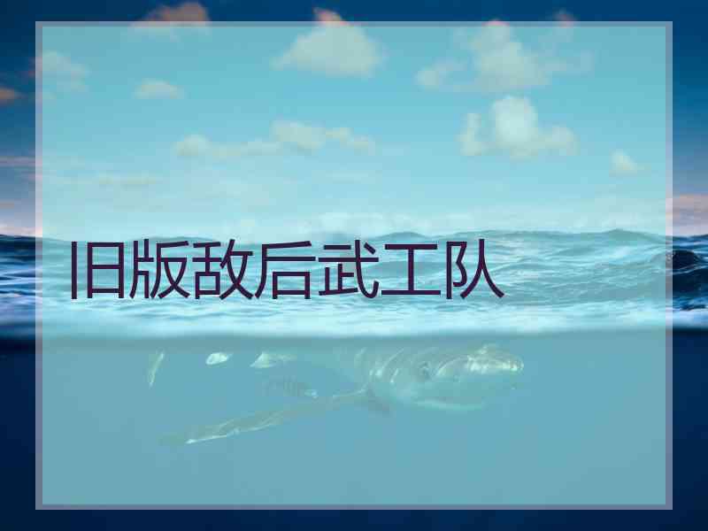 旧版敌后武工队 旧版敌后武工队