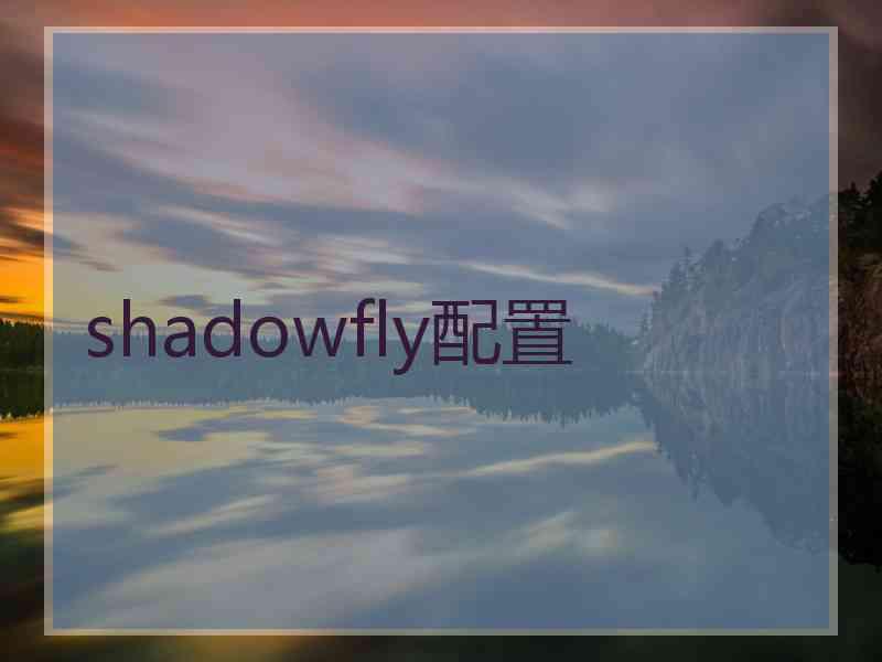 shadowfly配置 shadowfly配置