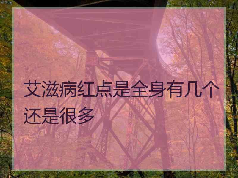 艾滋病红点是全身有几个还是很多 艾滋病红点是全身有几个还是很多